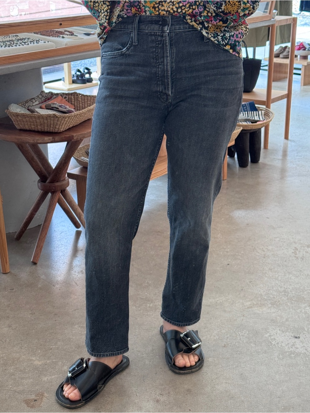 Mother Black Wash Jean The Tomcat Size 30
